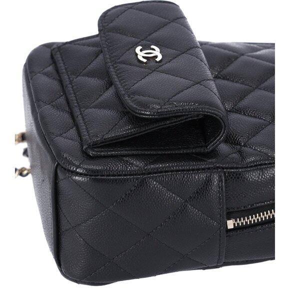 CHANEL Caviar Quilted CC Mini Classic Backpack Black Convertible Crossbody - Picture 8 of 11
